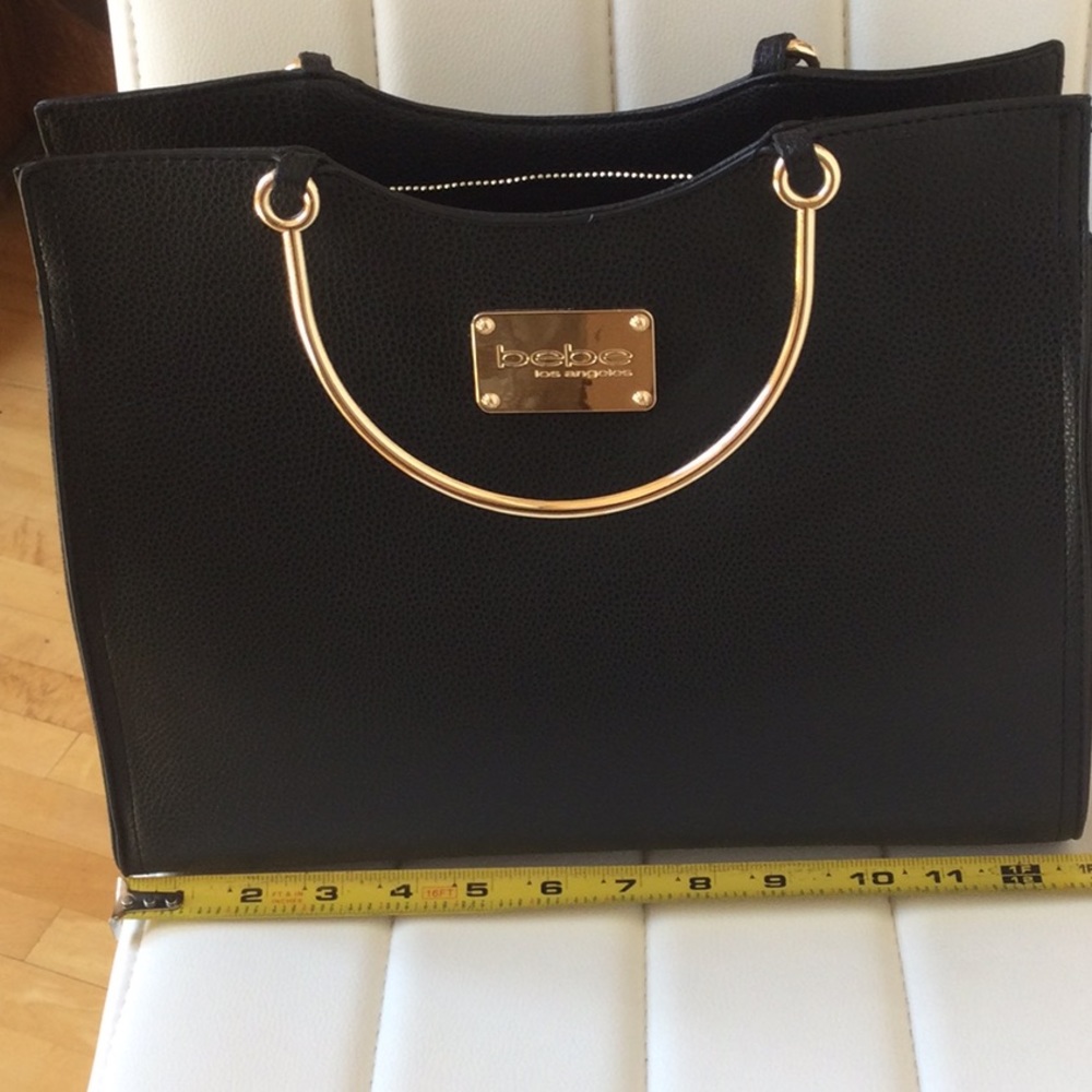 NWT Bebe Los Angeles Zsa Zsa Black Shopper - Picture 11 of 16